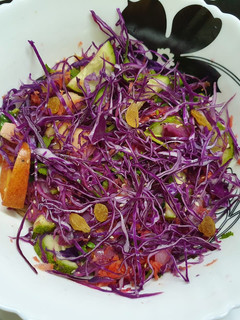 A picture of Purple Cabbage Salad with Apples.