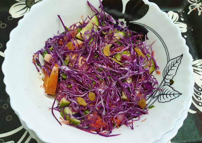 Purple Cabbage Salad with Apples