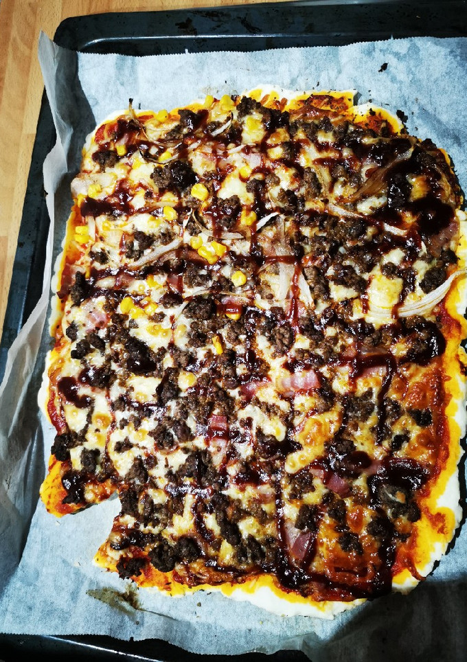 Una foto de Pizza casera Barbacoa Sin Gluten