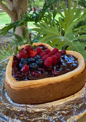 Una foto de New York cheesecake