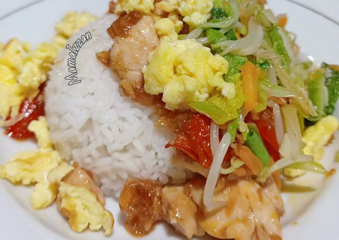 Cara Gampang Membuat Spicy Chicken RiceBowl, Bikin Ngiler