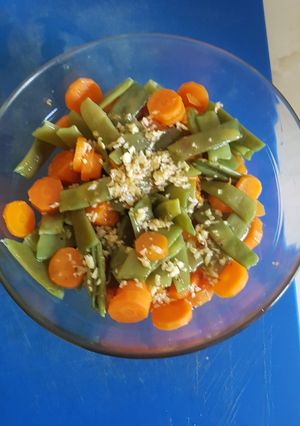 Una foto de Judías verdes con zanahorias aliñadas en Thermomix