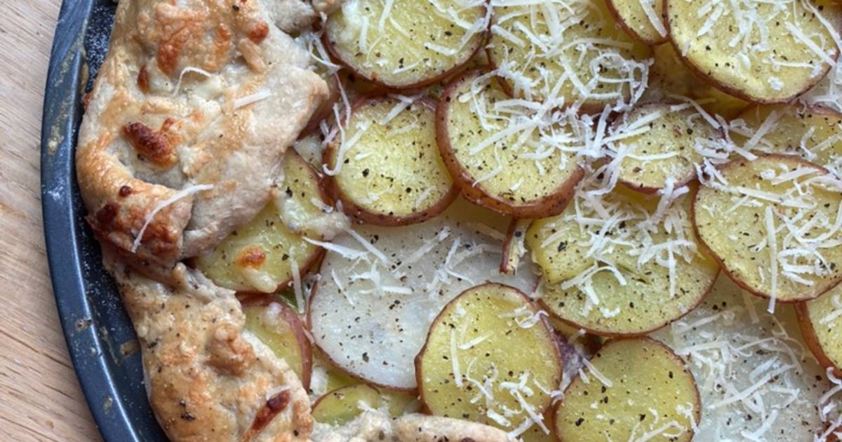 Leftover potato, cheese and onion galette Recipe by Clare Knivett Cookpad