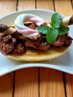 Foto resep Banana Split- es krim coklat