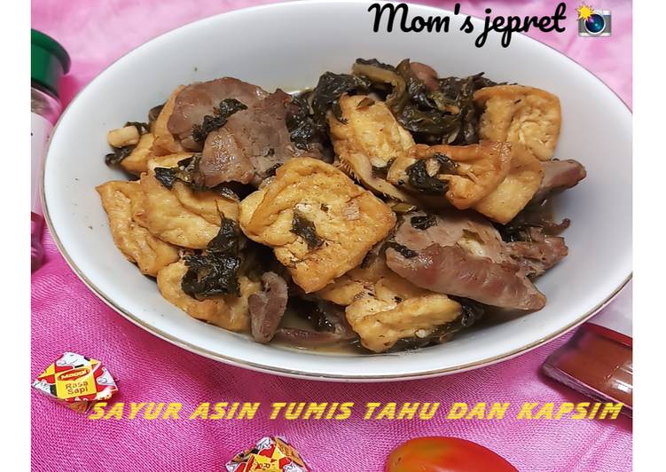 Langkah Mudah untuk Membuat ✍🏾Sayur asin tumis tahu dan kapsim - chinese style👩‍💻👩‍🍳 Anti Gagal