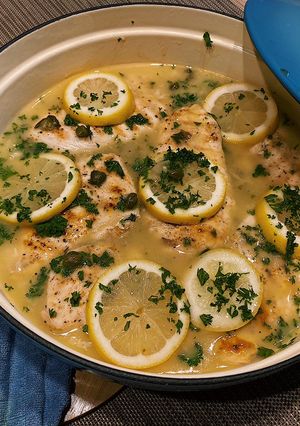 A picture of Grilled chicken piccata💛.