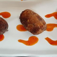 A picture of Cheese Stuffed Paneer Bhurji Croquettes.