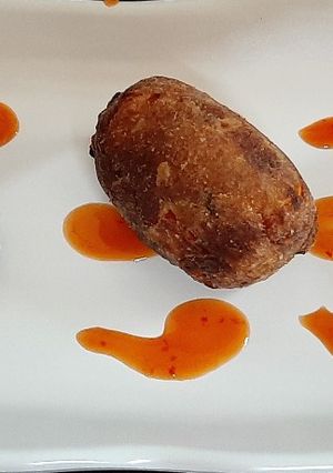 A picture of Cheese Stuffed Paneer Bhurji Croquettes.