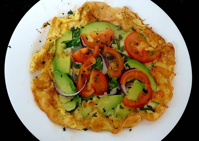 My Cheese & Avocado Open Omelette 🤩#Breakfast #Brunch