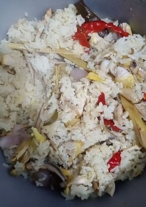 Foto resep Nasi Liwet Teri Ayam Magic Com Atau Rice Cooker Ala Baba Gendut