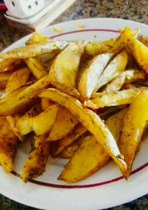 صورة لوصفة بطاطا ودجز بالفرن