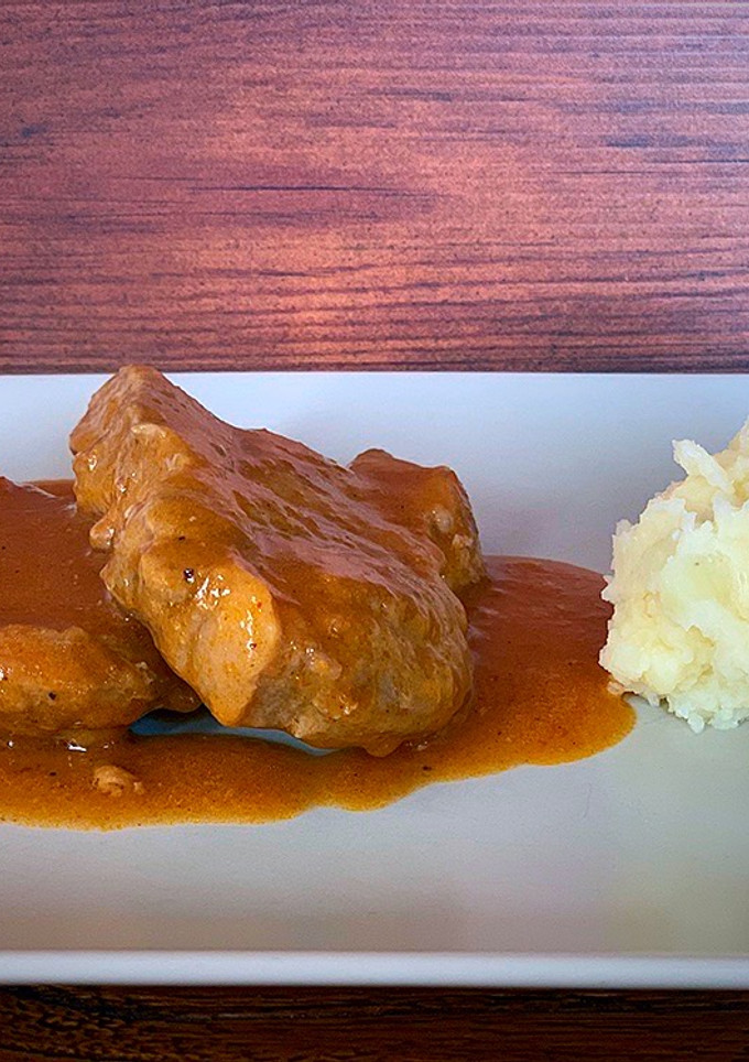Una foto de Magro de cerdo en salsa de cerveza