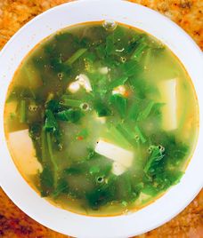 cải bó xôi đậu hũ