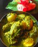 Stuffed Turai (ridge gourd) and Baby potatoes subji