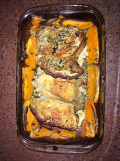Una foto de Churrascos al horno con boniato