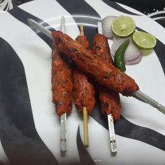 A picture of Pan roasted Chicken Malai Kabab.