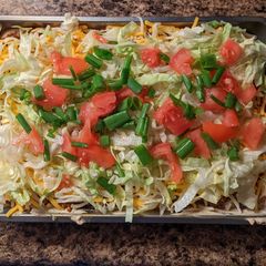A picture of Co-worker Dip (AKA: Mexican Dip).