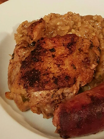 Easy Steps to Make Spiced Lemon-pepper Chicken and Sausage Risotto the So Delicious Appealing