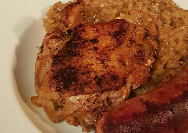 Recipe of Award-winning Spiced Lemon-pepper Chicken and Sausage Risotto