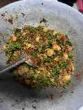 Stir-Fried Minced Pork and Pork Meatballs with Long Beans and Basil (Pad Krapow)