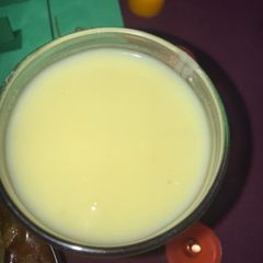 Mango lassi A picture of Mango lassi.
