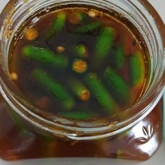 Garlic Green Chili, pickle A picture of Garlic Green Chili, pickle.