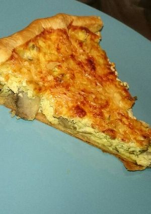 Une photo de Tarte champignon persil moutarde