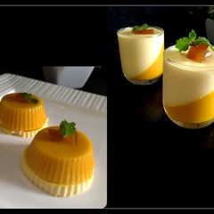 "Mango Vanilla Panna cotta" A picture of "Mango Vanilla Panna cotta".
