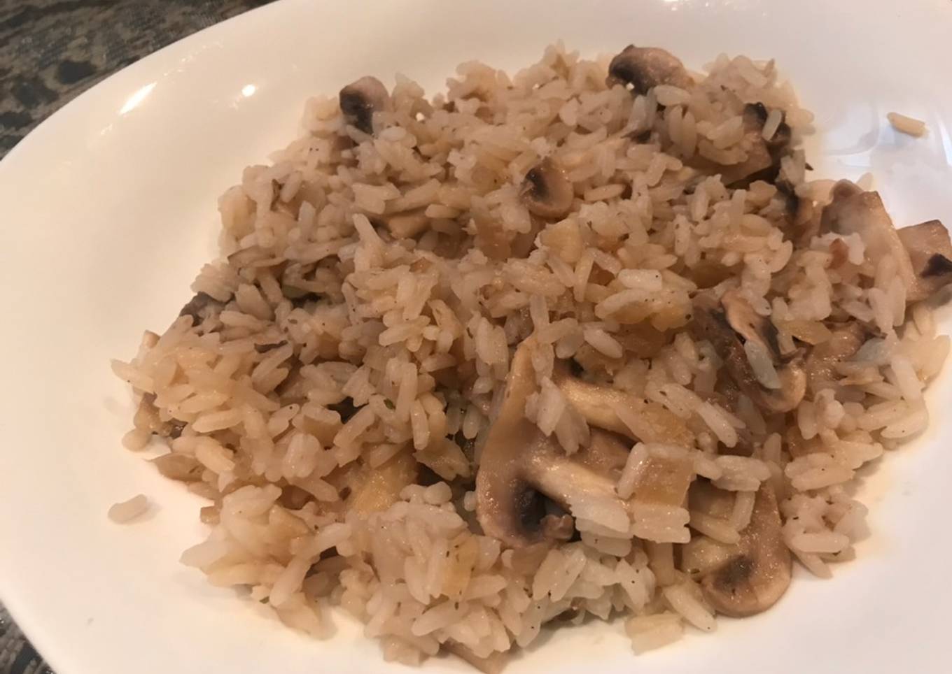 Arroz con champiñón