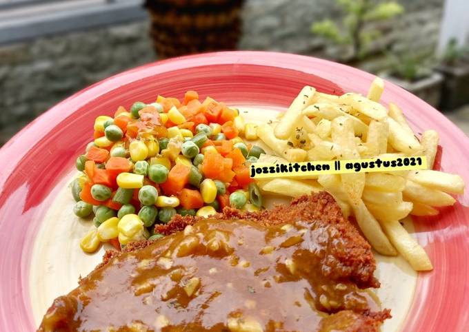 Cara Gampang Membuat Chiken Katsu saus Teriyaki ala ala Resto yang Lezat Sekali