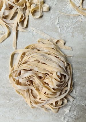A picture of Homemade pasta.