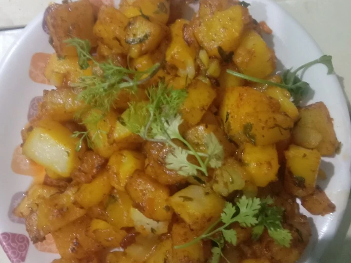 Easy Way Make (Lightly masala) fried potato the Delicious Really delicious