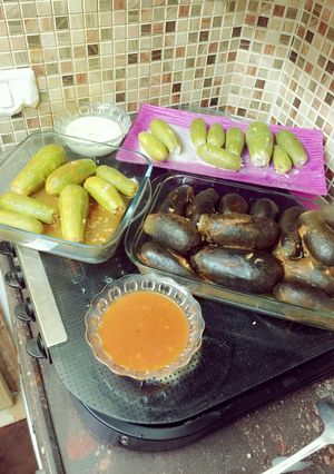 صورة لوصفة محشي كوسا وبيت انجان