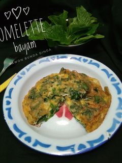 Foto resep Omelette bayam
