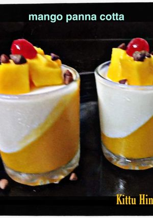 मैंगो पन्ना कोटा (Mango panna cotta recipe in hindi) रेसिपी मुख्य फोटो