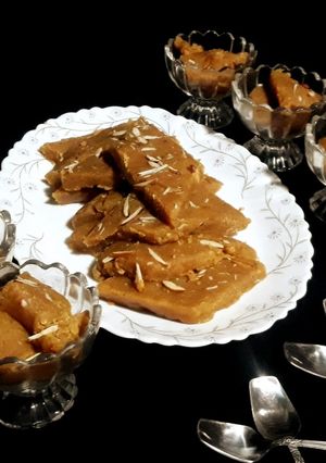 A picture of Chane ki daal ka halwa.