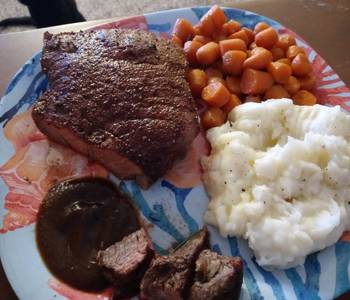 Latest Recipe Seasoned Swiss Steak w Glazed Carrots and Ranch Mashed Potatoes Delicious and Healthy