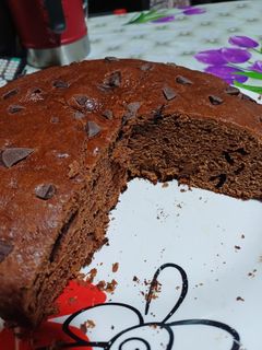 Una foto de Torta de banana y chocolate