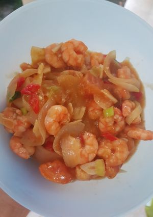 Foto resep Udang Saus Asam Manis