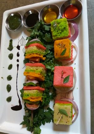 A picture of Rice Dhokla.