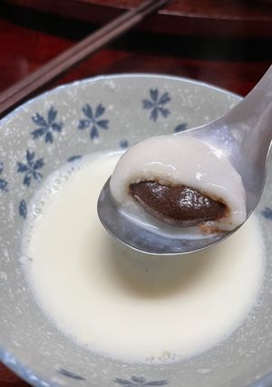 豆漿巧克力湯圓 的食譜成品照片