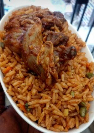 A picture of Jollof rice.