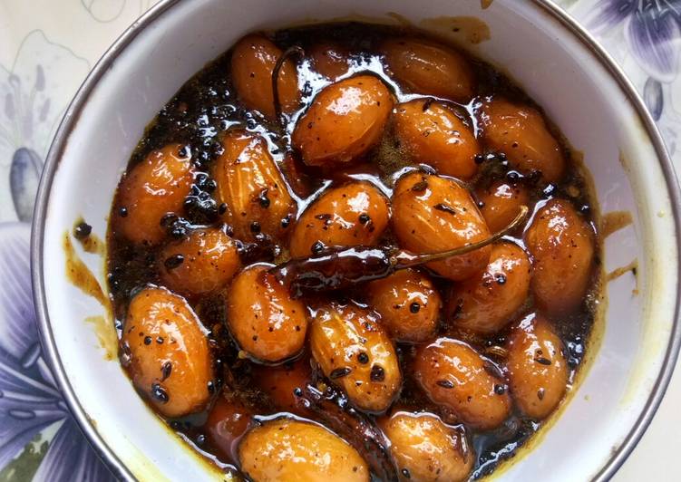 Amrar tok jhal chutney or Wild Mango or Hog plum sweet and Sour