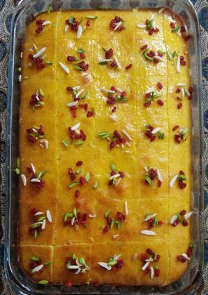 عکسی از دستور کیک باقلوا(روانی کیک)