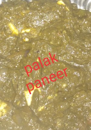 A picture of Palak paneer.
