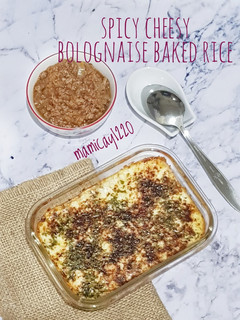 Foto resep Spicy Cheesy Bolognaise Baked Rice