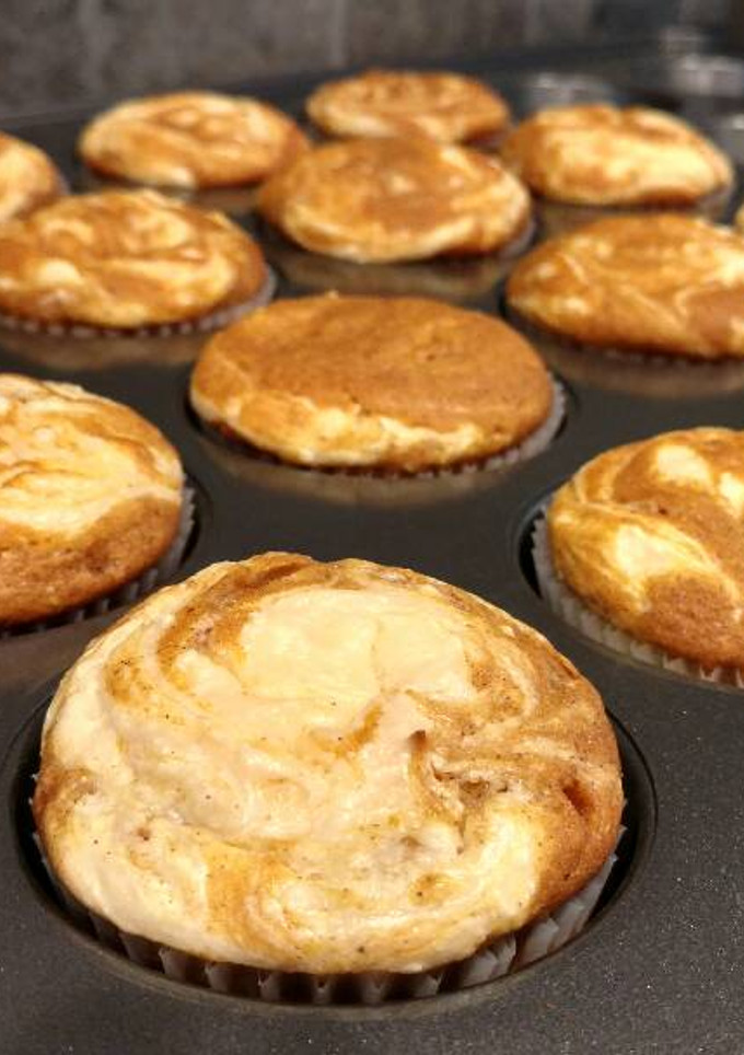 A picture of Pumpkin Cream Cheese Muffins.
