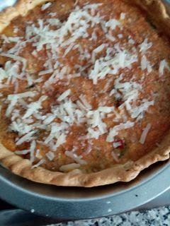Una foto de Quiche de atún y pimientos
