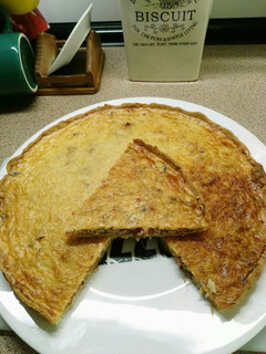 Una foto de Quiche de calabacín y bacon