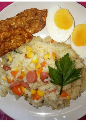 Foto resep Butter rice vegetables